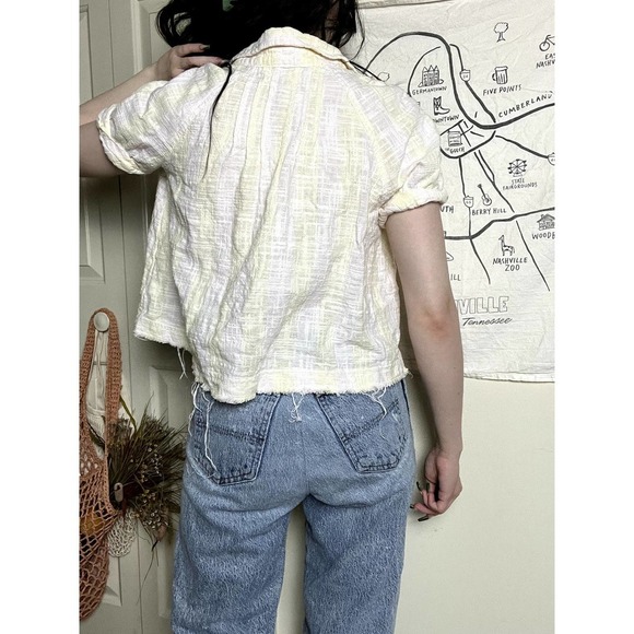 Free People away at sea linen top small - Picture 4 of 6